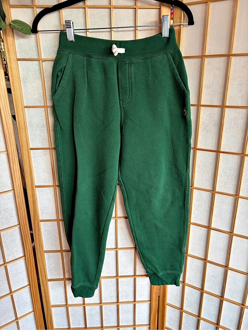 Polo Ralph Lauren Boys Green Fleece Jogger Sweatpants M 10-12 Medium